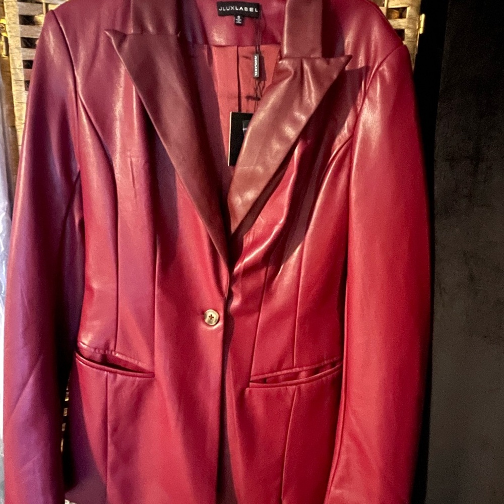 JLUXLABEL Bold Burgundy/Red Blazer